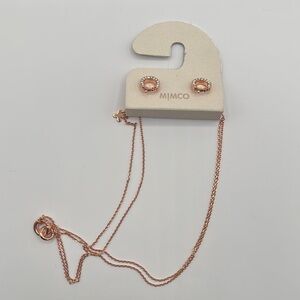 Mimco Rose Gold Necklace Earring Set Jewelry